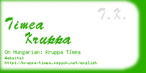 timea kruppa business card